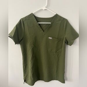 Figs Catarina scrub top dark olive